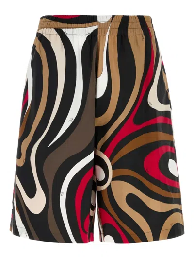 PUCCI POPLIN-TEXTURE BERMUDA SHORTS