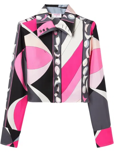 PUCCI PRESCI CROPPED SHIRT