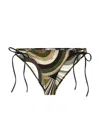 Pucci Print Bikini Bottom In Green