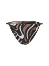 Pucci Abstract Patterned High-waisted Bikini Bottom In Multi