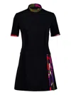 Pucci Printed Silk-trimmed Cady Minidress In Black