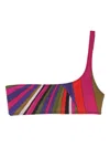Pucci Print One-shoulder Bikini Top In Multi