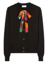 Pucci Print Silk-twill Cardigan In Black