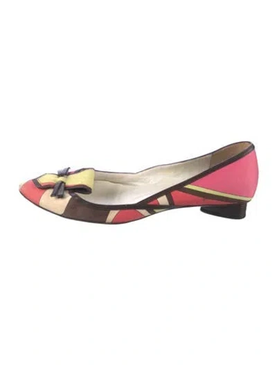 Pre-owned Pucci Printed Ballet Flats In Neutral