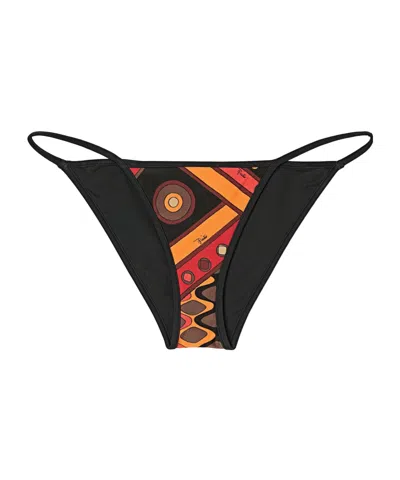 Pucci Printed Bikini Bottoms In Black