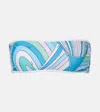 Pucci Printed Bikini Top In Blue
