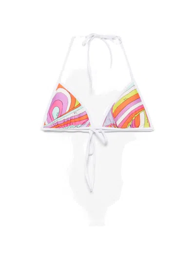 Pucci Graphic-print Triangle Bikini Top In Multi