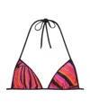 Pucci Printed Bikini Top In Multi