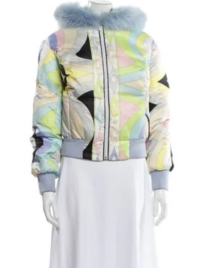 Pre-owned Pucci Printed Bomber Jacket In Multi