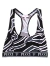 Pucci Printed Bra In Black