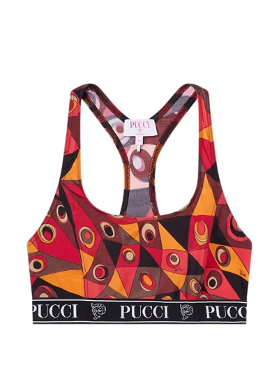 Pucci Printed Bralette In Multi