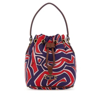 Pucci Printed Canvas Bucket Bag