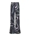 Pucci Flared Trousers With Pockets And Loops In Multi