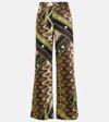 PUCCI PRINTED COTTON-BLEND WIDE-LEG PANTS