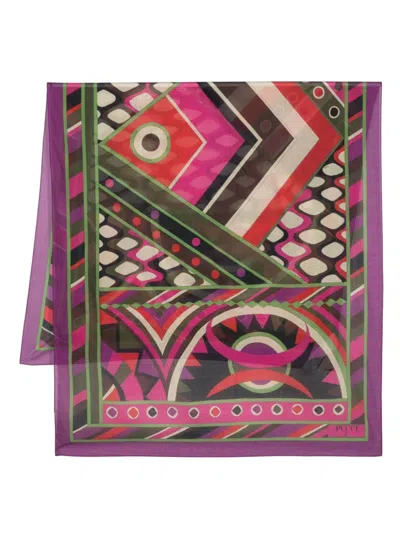 Pucci Printed Cotton Cover Up In Pink