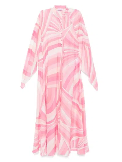 PUCCI PUCCI PRINTED COTTON KAFTAN DRESS