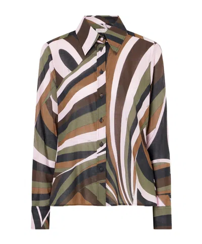 Pucci Printed Cotton-muslin Shirt In Multi