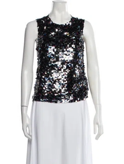 Pre-owned Pucci Printed Crew Neck Top In Multi