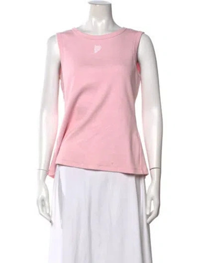 Pre-owned Pucci Printed Crew Neck Top In Pink