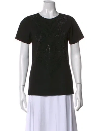 Pre-owned Pucci Printed Crew Neck T-shirt In Black