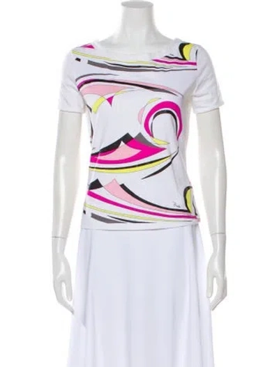 Pre-owned Pucci Printed Crew Neck T-shirt In Gray