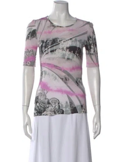 Pre-owned Pucci Printed Crew Neck T-shirt In Pink