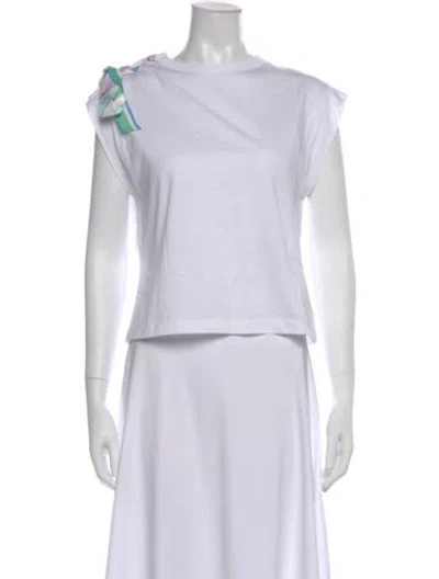 Pre-owned Pucci Printed Crew Neck T-shirt W/ Tags In White