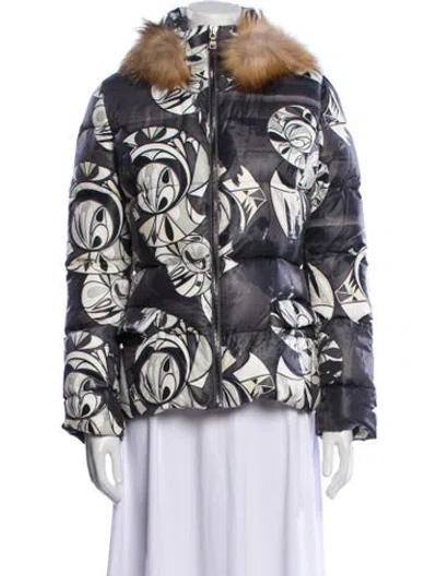 Pre-owned Pucci Printed Down Jacket In Multi