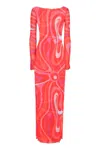 Pucci Marmo Printed Mesh Maxi Dress