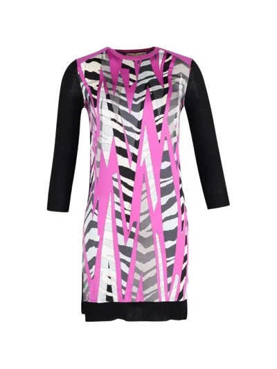 Pre-owned Pucci Printed Dress In Black