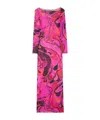 Pucci Orchidee-print Tulle Dress In Fuchsia Black In Multi