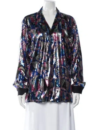 Pre-owned Pucci Printed Evening Jacket In Blue