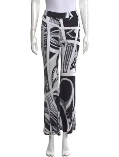Pre-owned Pucci Printed Flared Pants In Grey