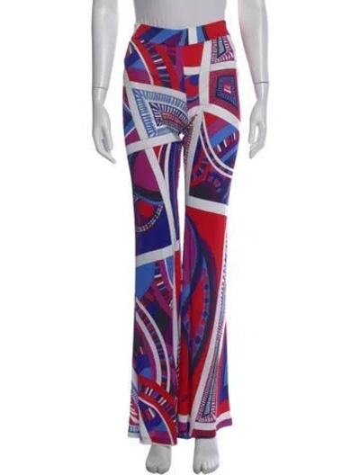 Pre-owned Pucci Printed Flared Pants In Multicolor