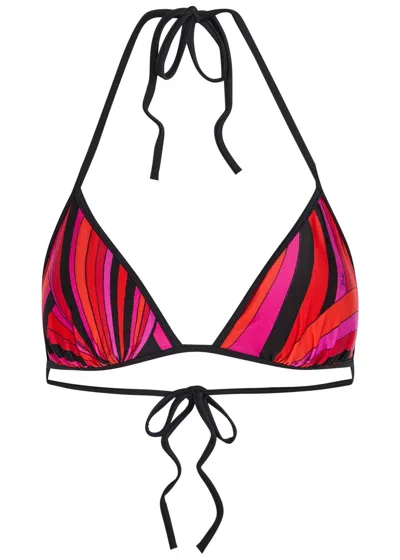 PUCCI PUCCI PRINTED HALTERNECK BIKINI TOP