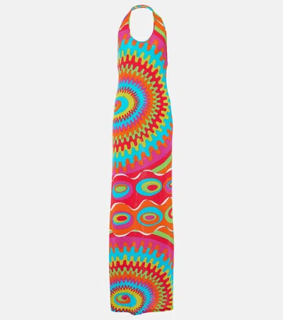 Pucci Bedrucktes Maxikleid In Multicolor