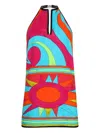 Pucci Printed Halterneck Mini Dress In Multi