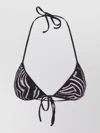 Pucci Printed Halterneck Triangle Bikini Top In Multi
