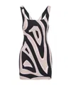 Pucci Viscose Mini Dress Geometric Pattern In Multi