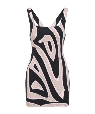 PUCCI PUCCI ALL-OVER PRINT MINI DRESS