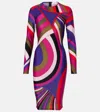 Pucci Printed Jersey Minidress In Multi