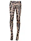 Pucci Printed Jersey Tights Socks Black In Multi