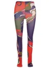 Pucci Printed Jersey Tights Socks Purple In Multi