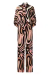 Pucci Printed Bow Detail Wide Leg Trousers