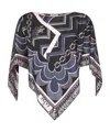 Pucci Geometric Patterned Silk Blouse With Asymmetric Hem In Multi