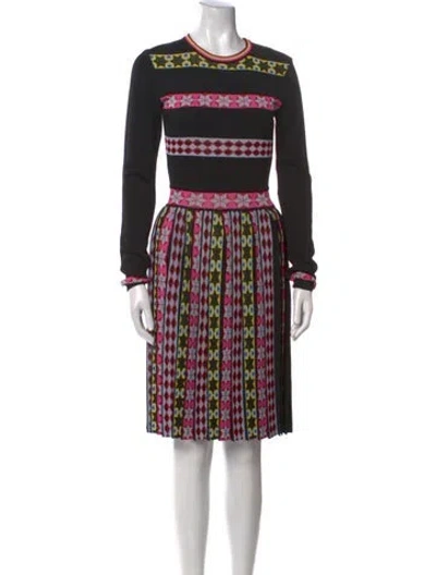 Pre-owned Pucci Printed Knee-length Dress In Black