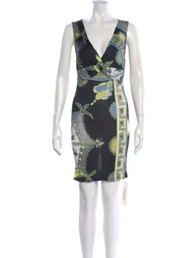 Pre-owned Pucci Printed Knee-length Dress In Black