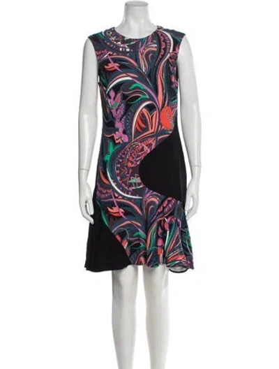 Pre-owned Pucci Printed Knee-length Dress In Black