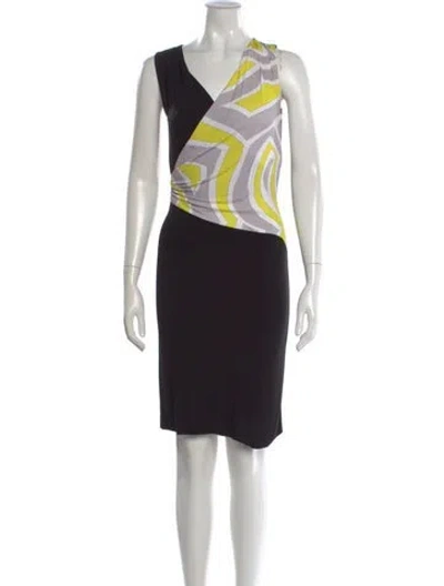 Pre-owned Pucci Printed Knee-length Dress In Black
