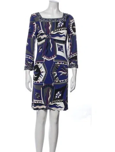 Pre-owned Pucci Printed Knee-length Dress In Black